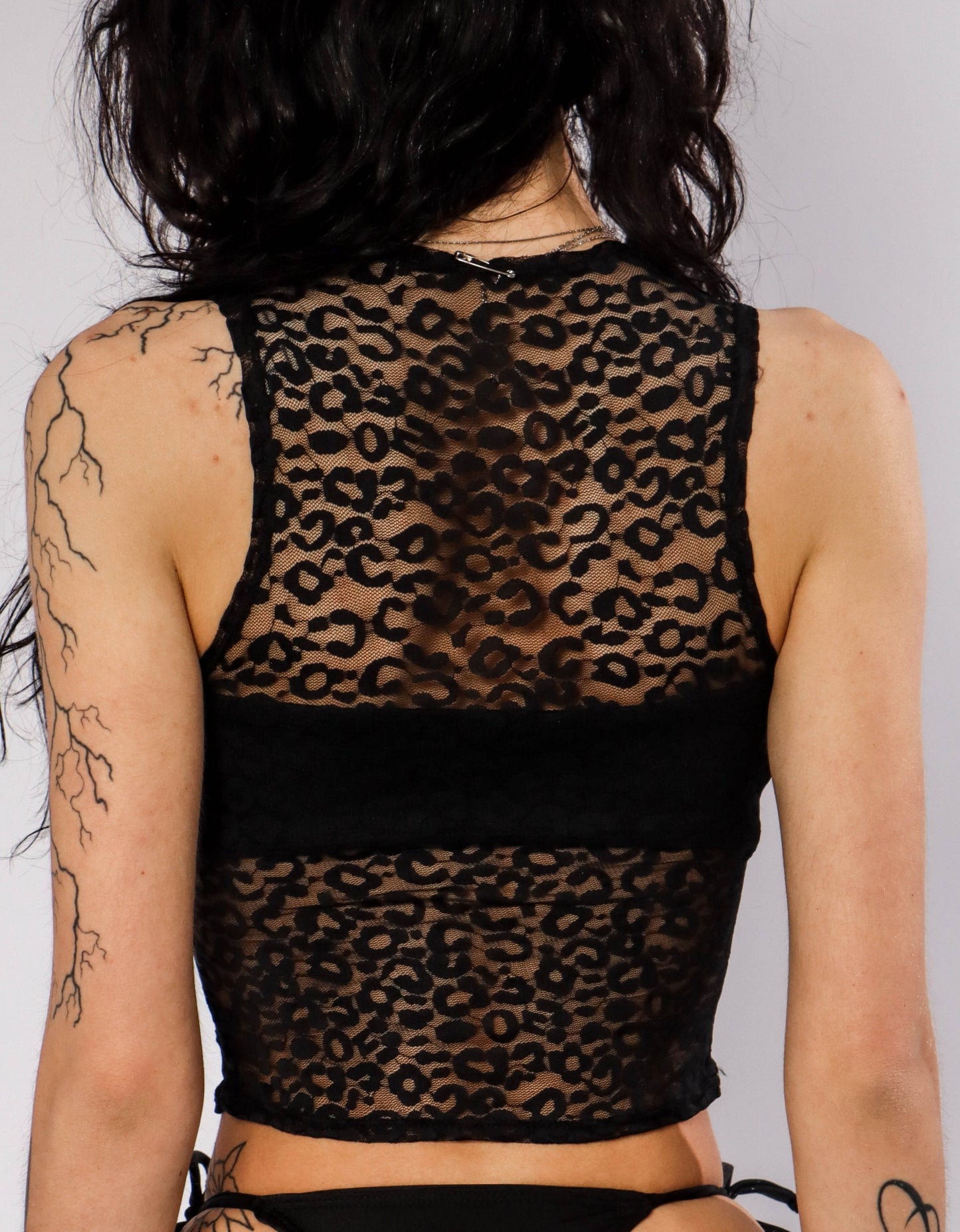 Cheetah Lace Tank Set