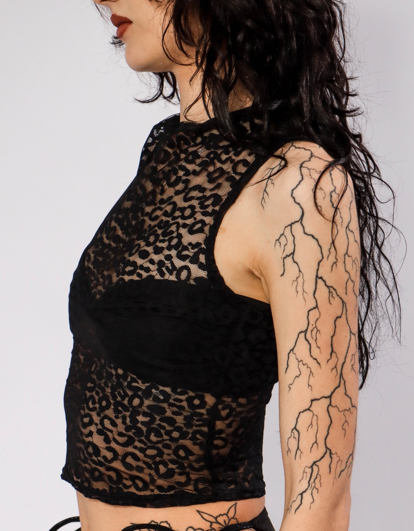 Cheetah Lace Tank Set